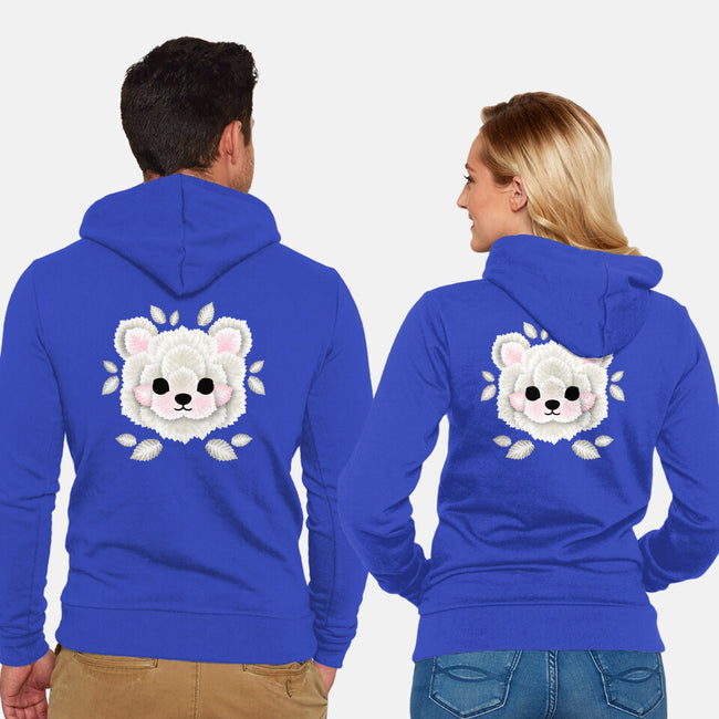 Polar Bear Of Leaves-unisex zip-up sweatshirt-NemiMakeit