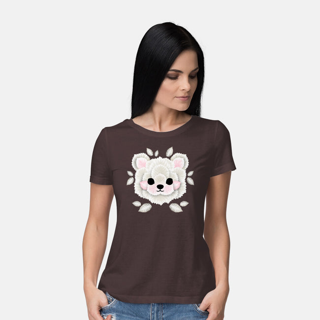 Polar Bear Of Leaves-womens basic tee-NemiMakeit