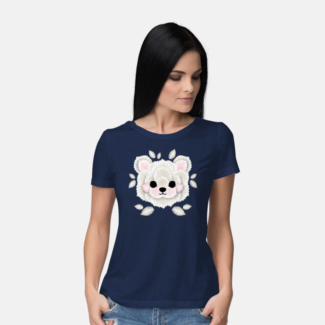 Polar Bear Of Leaves-womens basic tee-NemiMakeit