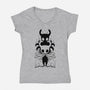 The Knight And The Shade-womens v-neck tee-Alundrart