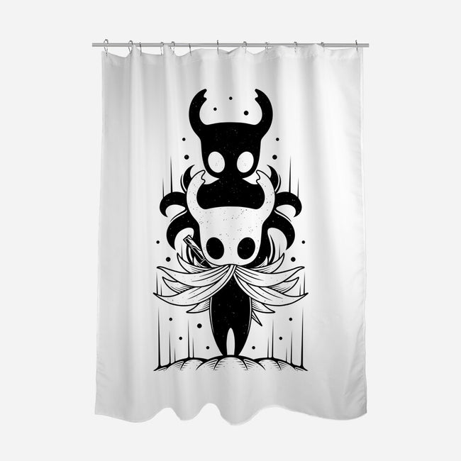 The Knight And The Shade-none polyester shower curtain-Alundrart