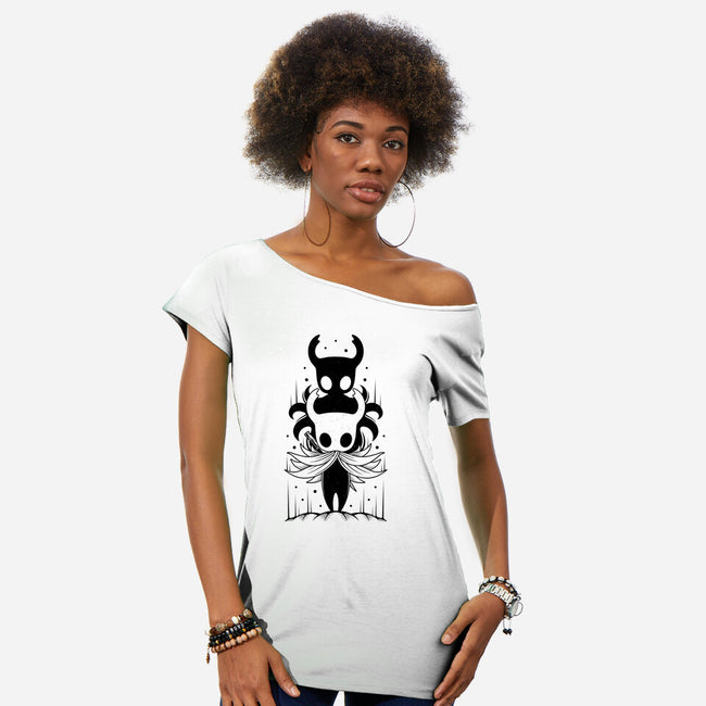The Knight And The Shade-womens off shoulder tee-Alundrart