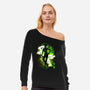 Cosmic Jolyne-womens off shoulder sweatshirt-fanfreak1