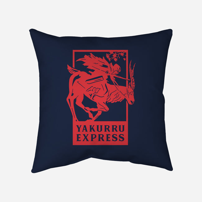 Yakurru Express-none removable cover w insert throw pillow-RamenBoy