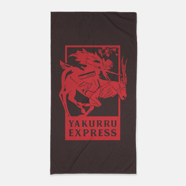 Yakurru Express-none beach towel-RamenBoy