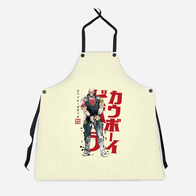 Jet Sumi-E-unisex kitchen apron-DrMonekers