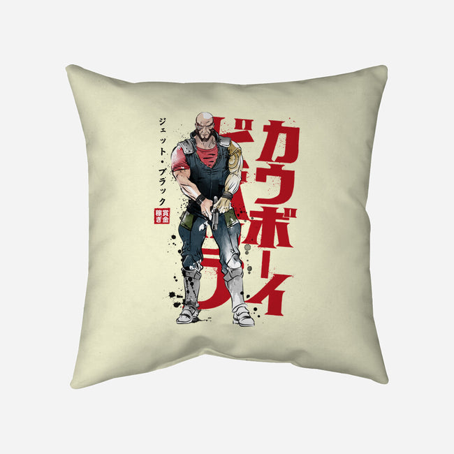 Jet Sumi-E-none removable cover w insert throw pillow-DrMonekers