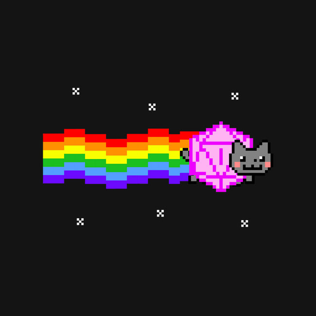 Nyan D20 Cat-none polyester shower curtain-ShirtGoblin