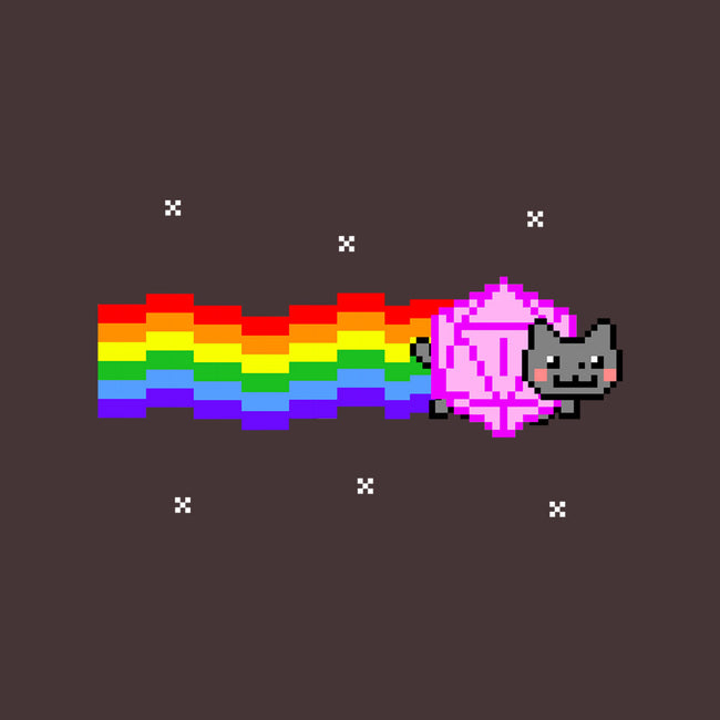 Nyan D20 Cat-none stretched canvas-ShirtGoblin