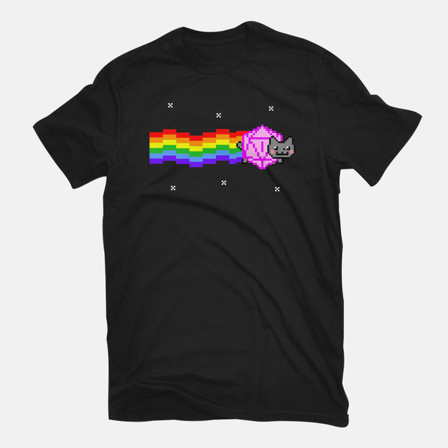 Nyan D20 Cat-womens fitted tee-ShirtGoblin