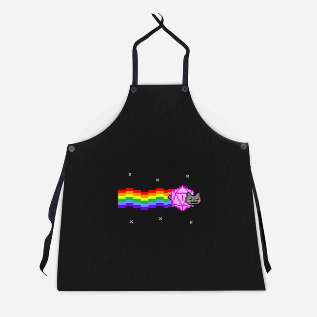 Nyan D20 Cat-unisex kitchen apron-ShirtGoblin