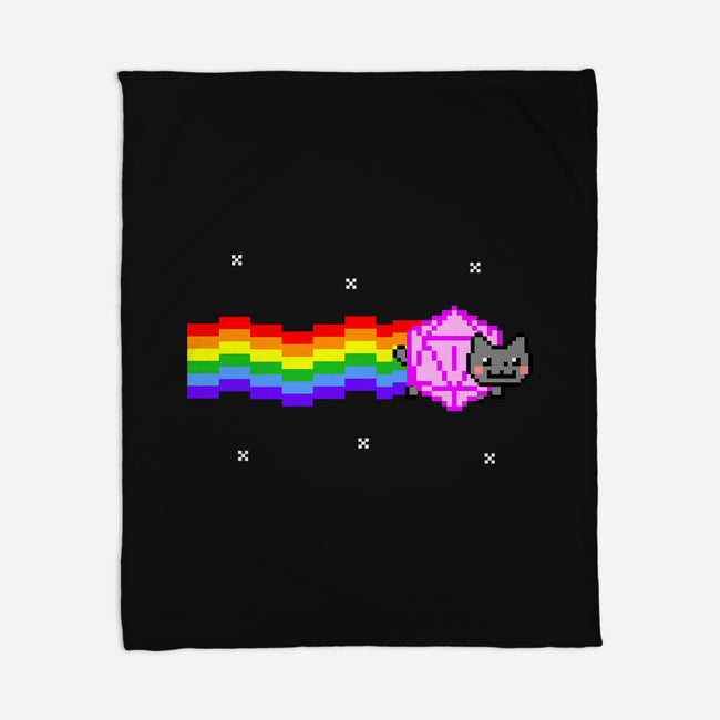 Nyan D20 Cat-none fleece blanket-ShirtGoblin