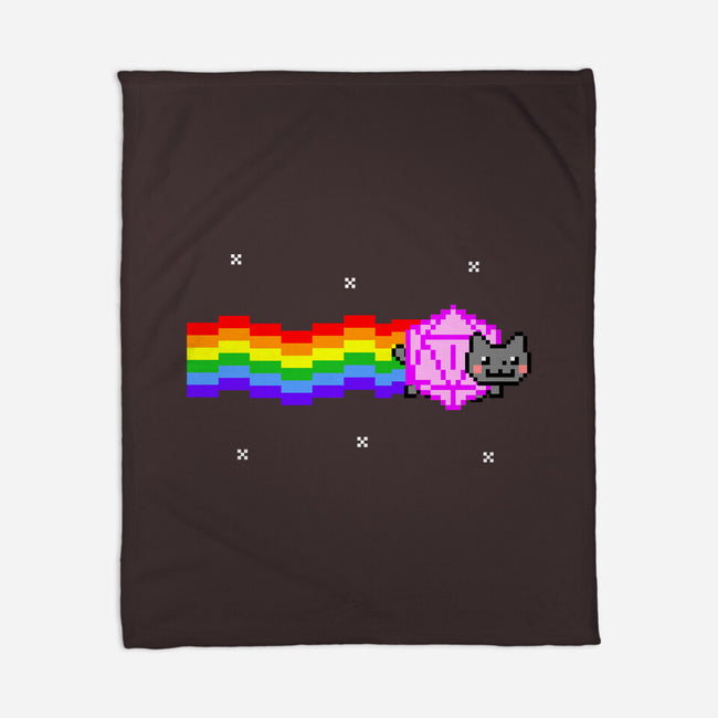 Nyan D20 Cat-none fleece blanket-ShirtGoblin