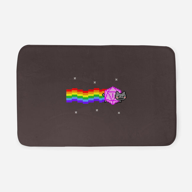 Nyan D20 Cat-none memory foam bath mat-ShirtGoblin