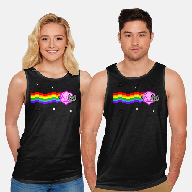 Nyan D20 Cat-unisex basic tank-ShirtGoblin