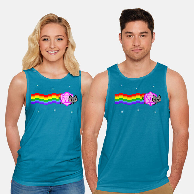 Nyan D20 Cat-unisex basic tank-ShirtGoblin