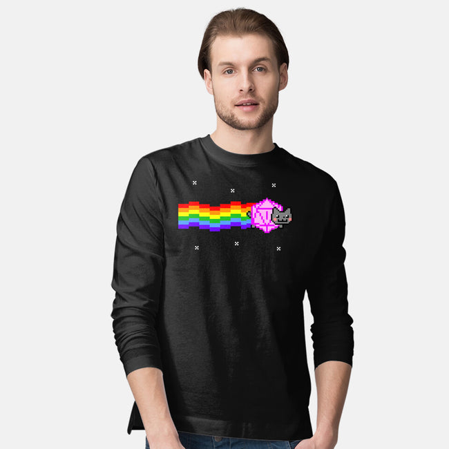 Nyan D20 Cat-mens long sleeved tee-ShirtGoblin