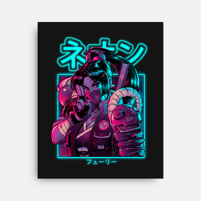 Neon Fury-none stretched canvas-Bruno Mota