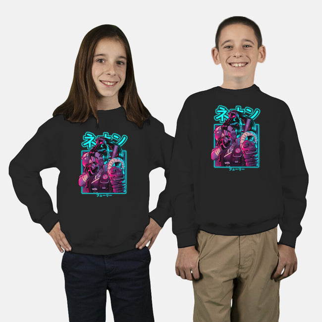 Neon Fury-youth crew neck sweatshirt-Bruno Mota