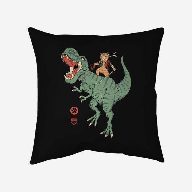 T-Rex Catana-none removable cover w insert throw pillow-vp021