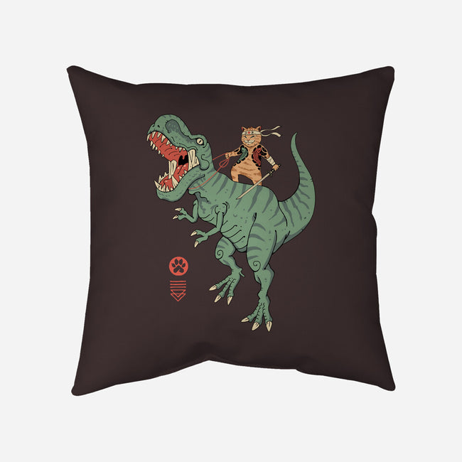 T-Rex Catana-none removable cover w insert throw pillow-vp021