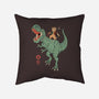 T-Rex Catana-none removable cover w insert throw pillow-vp021