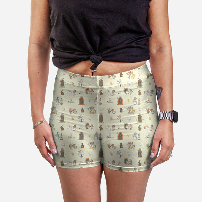 Holy Grail-womens all over print sleep shorts-queenmob
