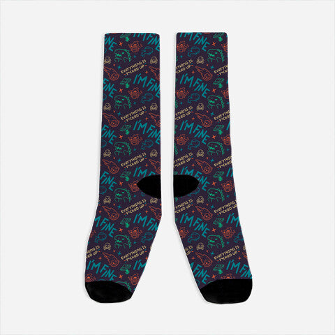 Everything Is Messed Up-unisex all over print crew socks-Geekydog
