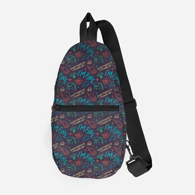Everything Is Messed Up-none all over print sling bag-Geekydog