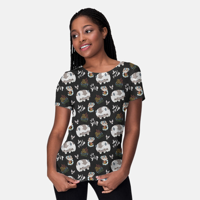 Bender On Repeat-womens all over print crew neck tee-StinkPad