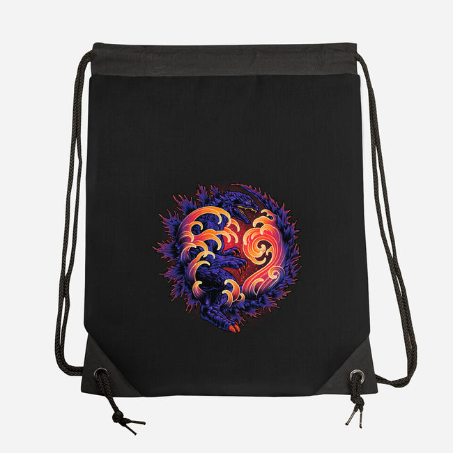 Wave Of Destruction-none drawstring bag-glitchygorilla