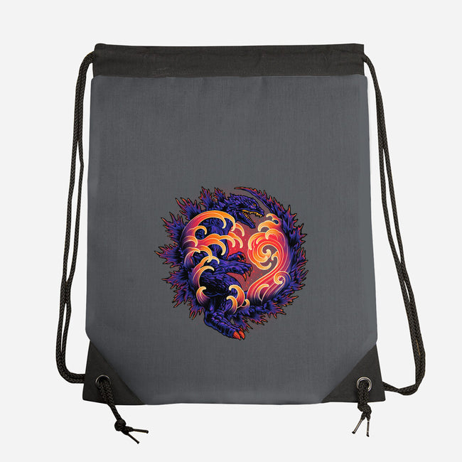 Wave Of Destruction-none drawstring bag-glitchygorilla