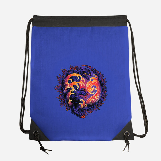 Wave Of Destruction-none drawstring bag-glitchygorilla