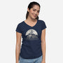 The Dark Beagle-womens v-neck tee-kg07