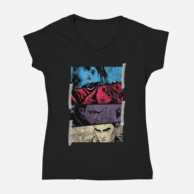 Enemy-womens v-neck tee-fanfabio