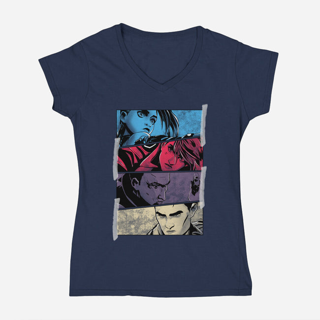 Enemy-womens v-neck tee-fanfabio