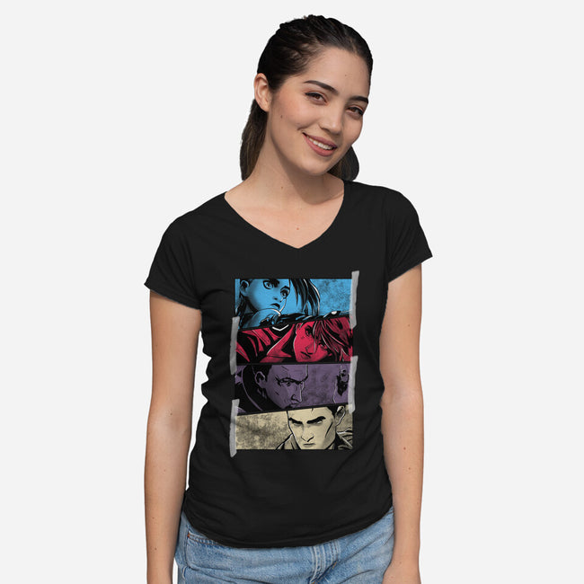 Enemy-womens v-neck tee-fanfabio