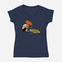 Rad-Ed-womens v-neck tee-pigboom