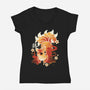 Kitsune Kawaii-womens v-neck tee-NemiMakeit