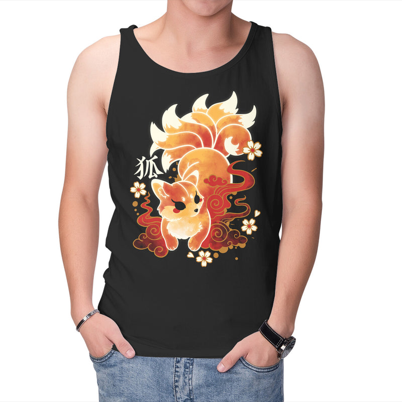 Kitsune Kawaii-unisex basic tank-NemiMakeit by TeeFury
