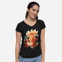 Kitsune Kawaii-womens v-neck tee-NemiMakeit