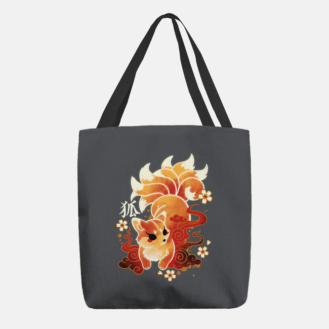 Kitsune Kawaii-none basic tote-NemiMakeit