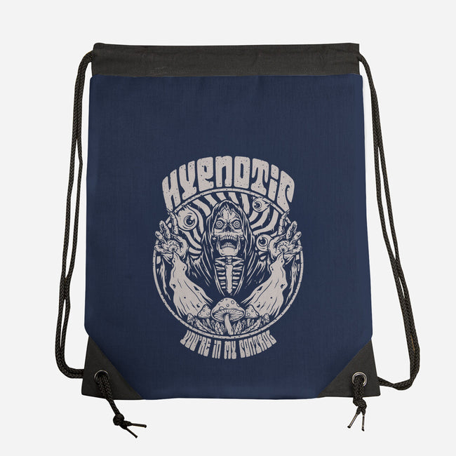 Hypnotic Skull-none drawstring bag-Slikfreakdesign