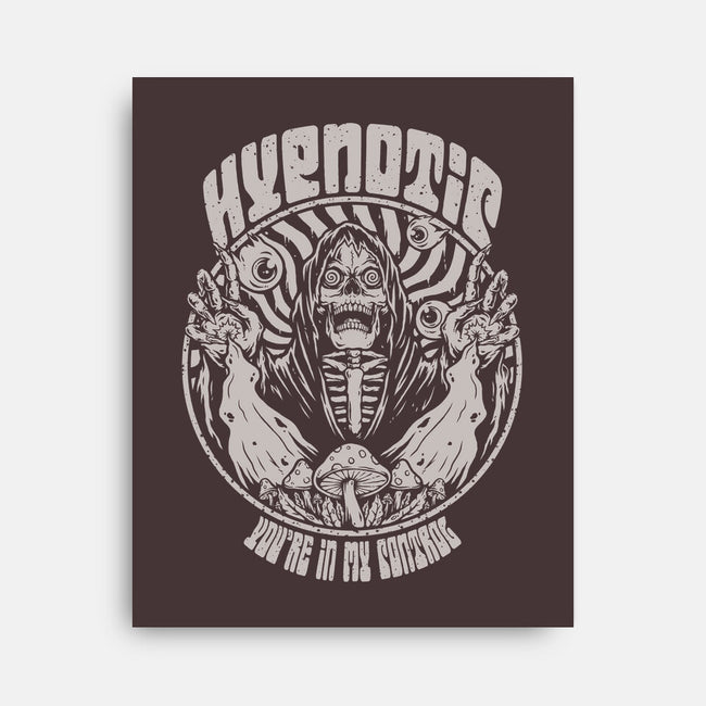 Hypnotic Skull-none stretched canvas-Slikfreakdesign