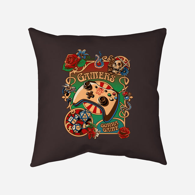 Gamers Gonna Game-none removable cover w insert throw pillow-daobiwan