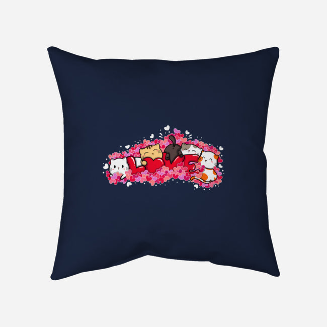 Love Cats-none removable cover throw pillow-krisren28