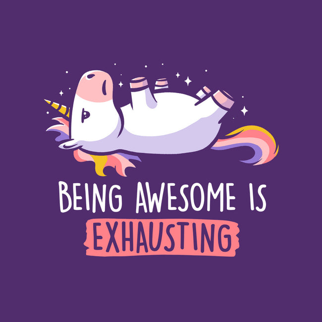 Being Awesome Is Exhausting-womens basic tee-eduely