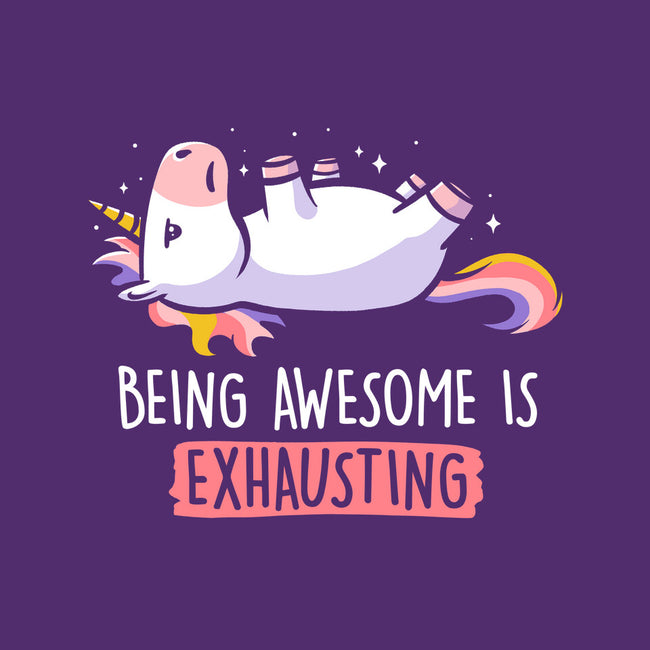 Being Awesome Is Exhausting-none basic tote-eduely