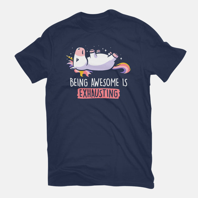 Being Awesome Is Exhausting-mens heavyweight tee-eduely