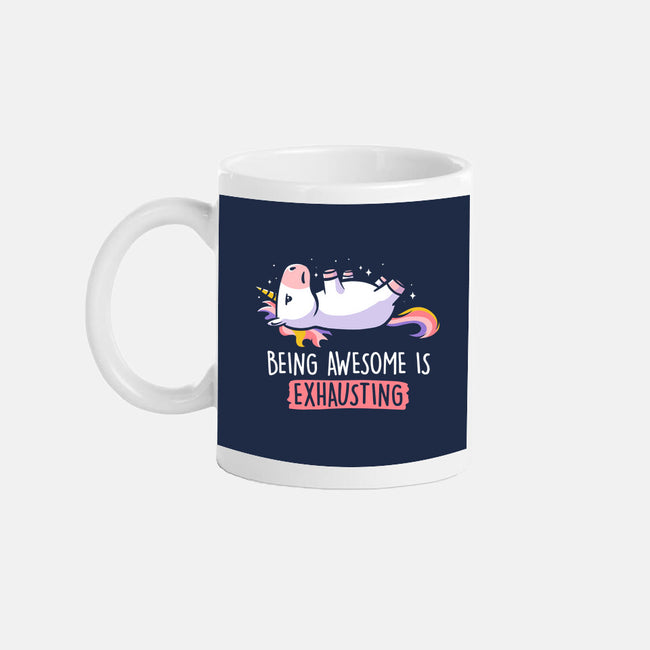 Being Awesome Is Exhausting-none glossy mug-eduely